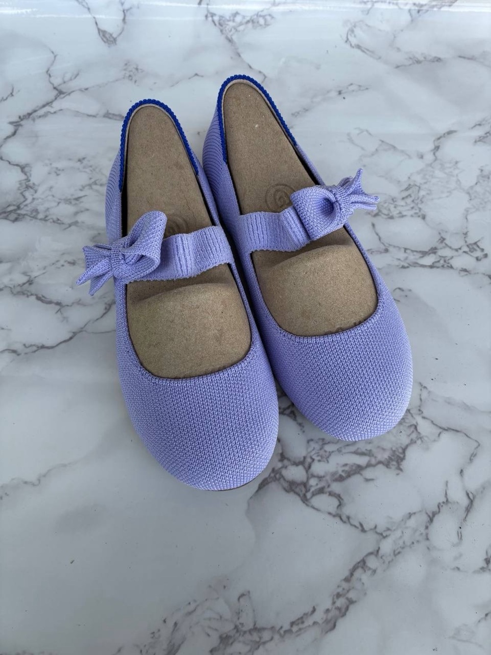 Kids Rothy’s The Tux Bow Mary Jane Ballet Flats Soft Orchid US Size 13